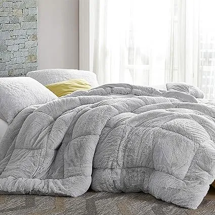 Coma Inducer Are You Kidding Bare - Oversized Comforter - Antarctica Grey Full Adult, Gray