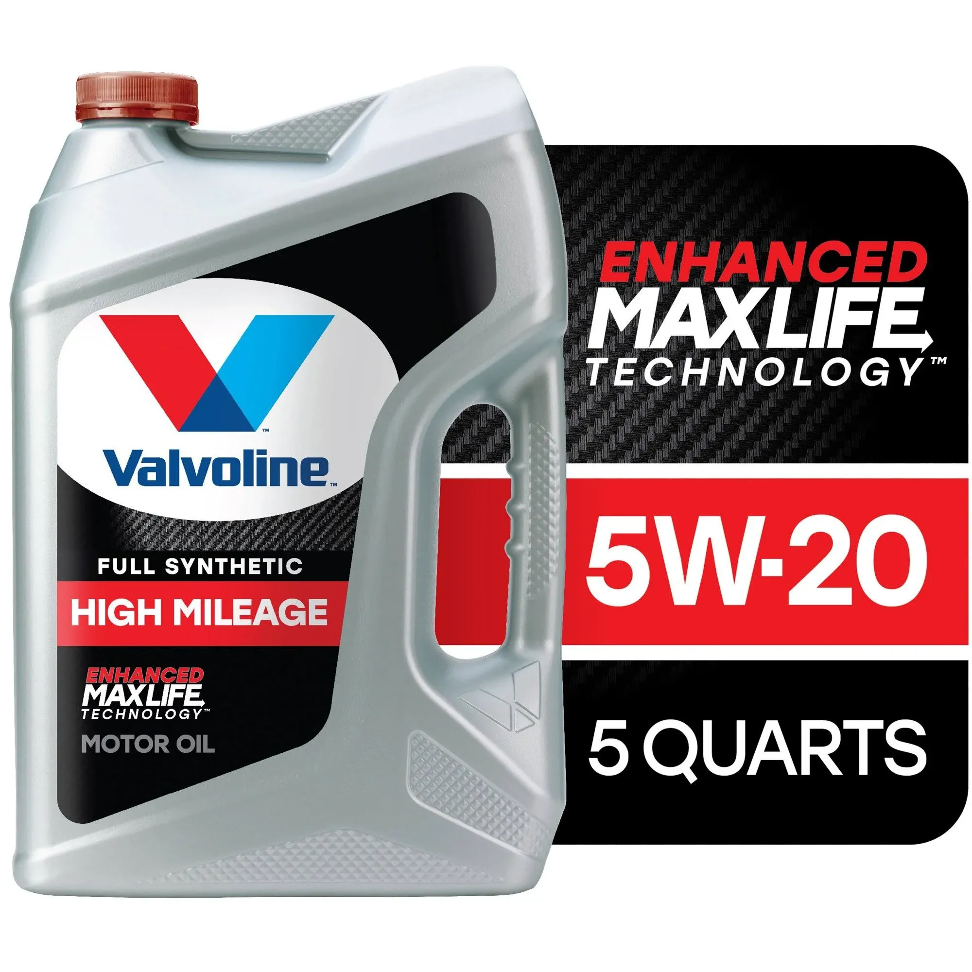 Valvoline Full Synthetic High Mileage with MaxLife Technology SAE 5W-20 Motor Oil 5 qt