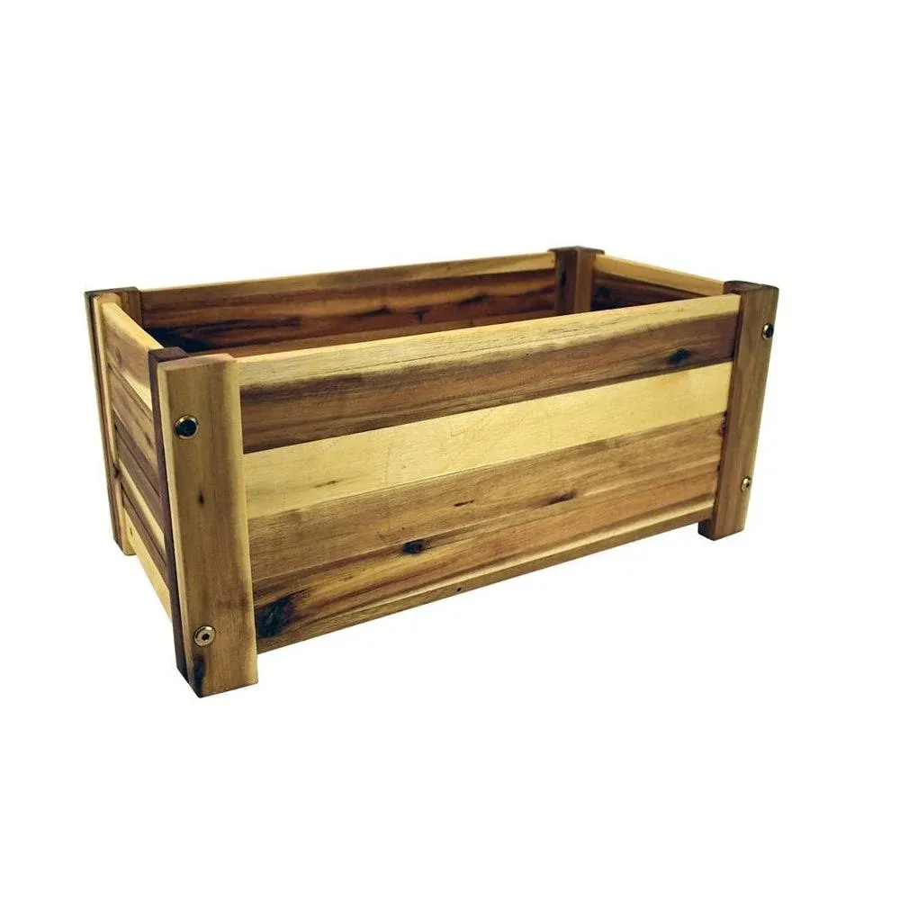 Avera Products AWP413160KD Rectangle Wood Planter, 16 x 7-In. Natural