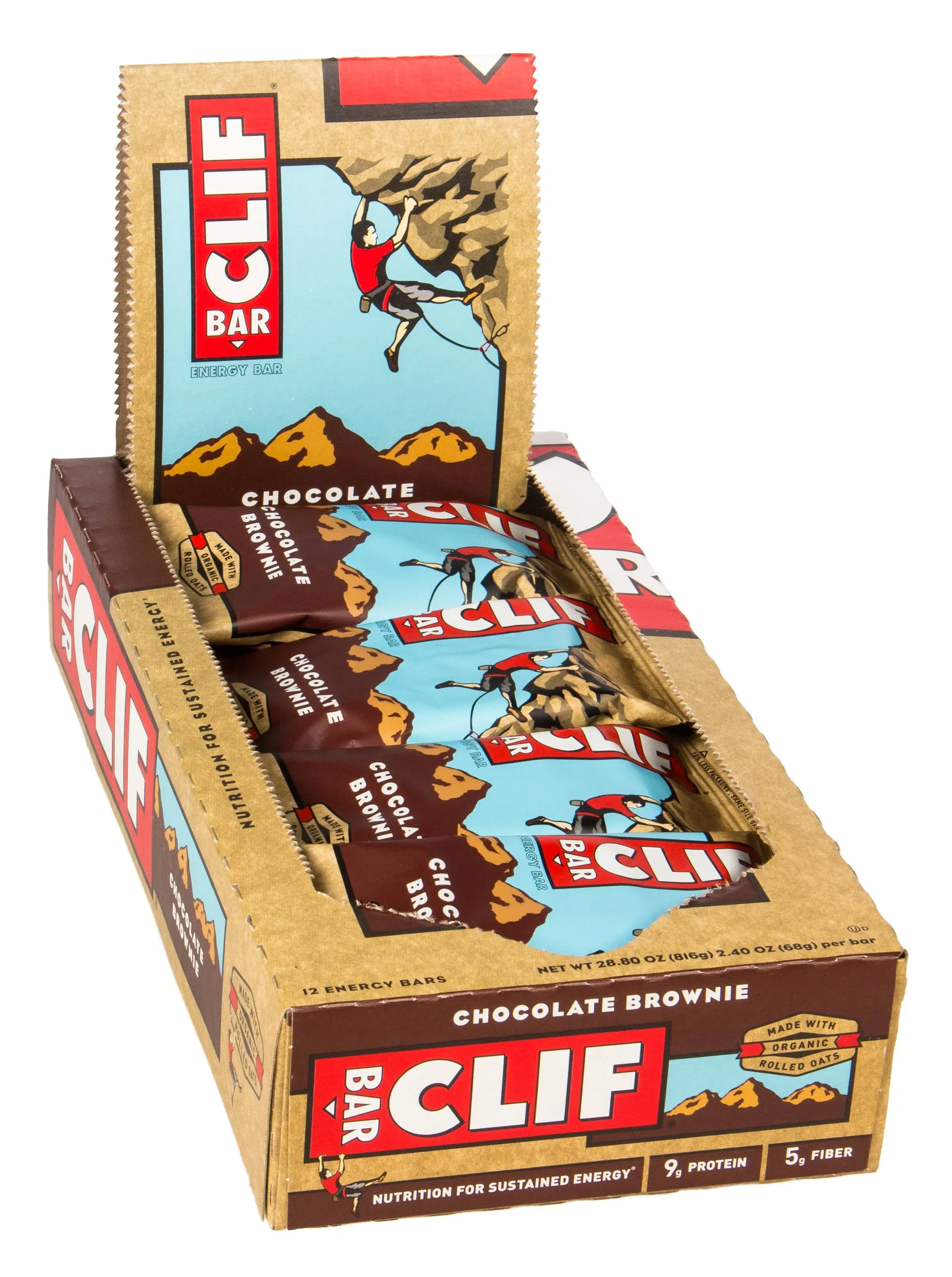 Clif Energy Bars, Chocolate Brownie - 12 pack, 2.40 oz bars