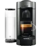 Nespresso VertuoPlus Coffee and Espresso Machine by De'Longhi with Aeroccino Grey