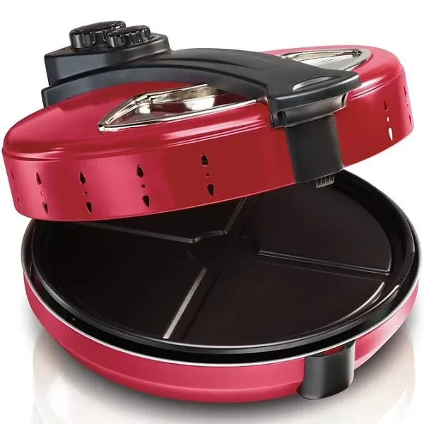 Hamilton Beach Enclosed Pizza Maker, Red