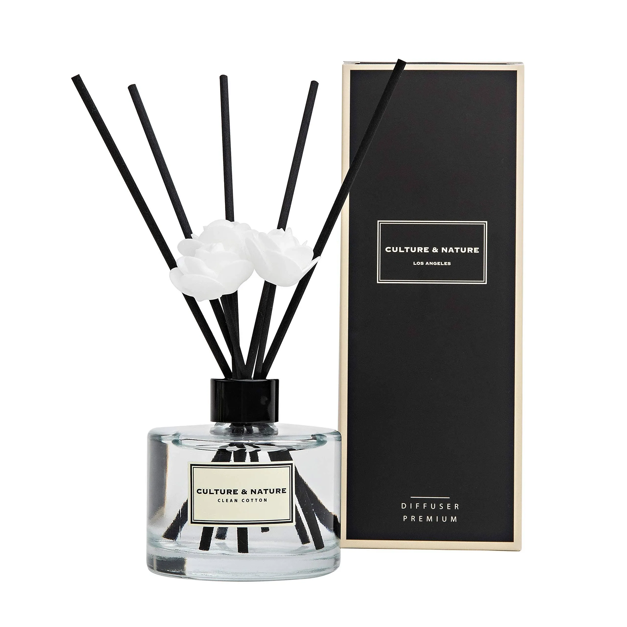  Reed Diffuser 6.7 oz ( 200ml ) Scented Reed Diffuser Set Clean Cotton