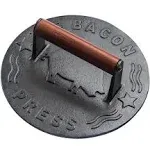 Bacon Press 8.5-Inch Round | Heavy-duty Cast Iron Grill Press for Perfectly S...