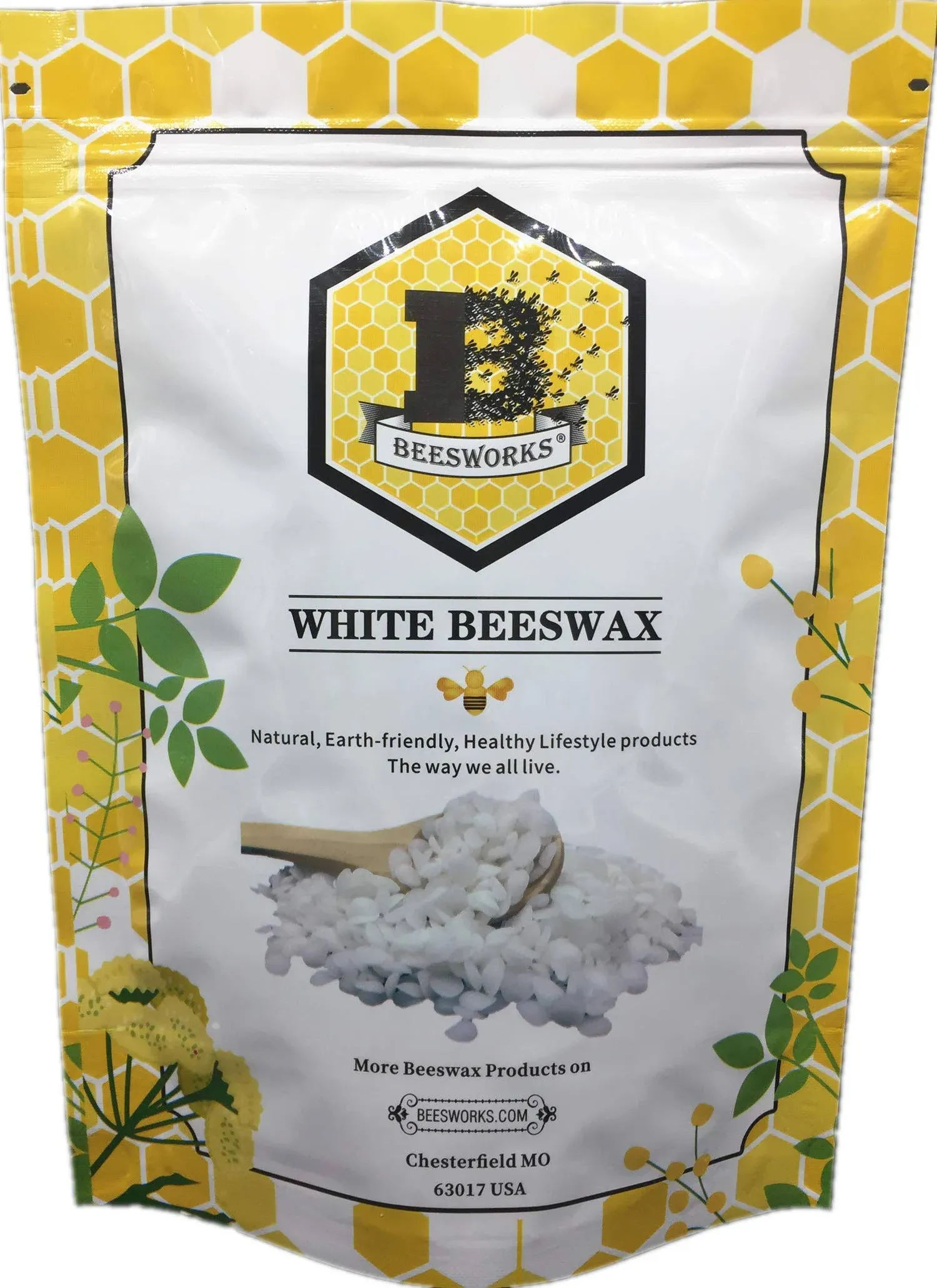 White Beeswax Pellets (1 lb) | 100% Pure, Cosmetic Grade, Triple-Filtered Beeswax for DIY Skin Care, Lip Balm, Lotion, and Candle Making