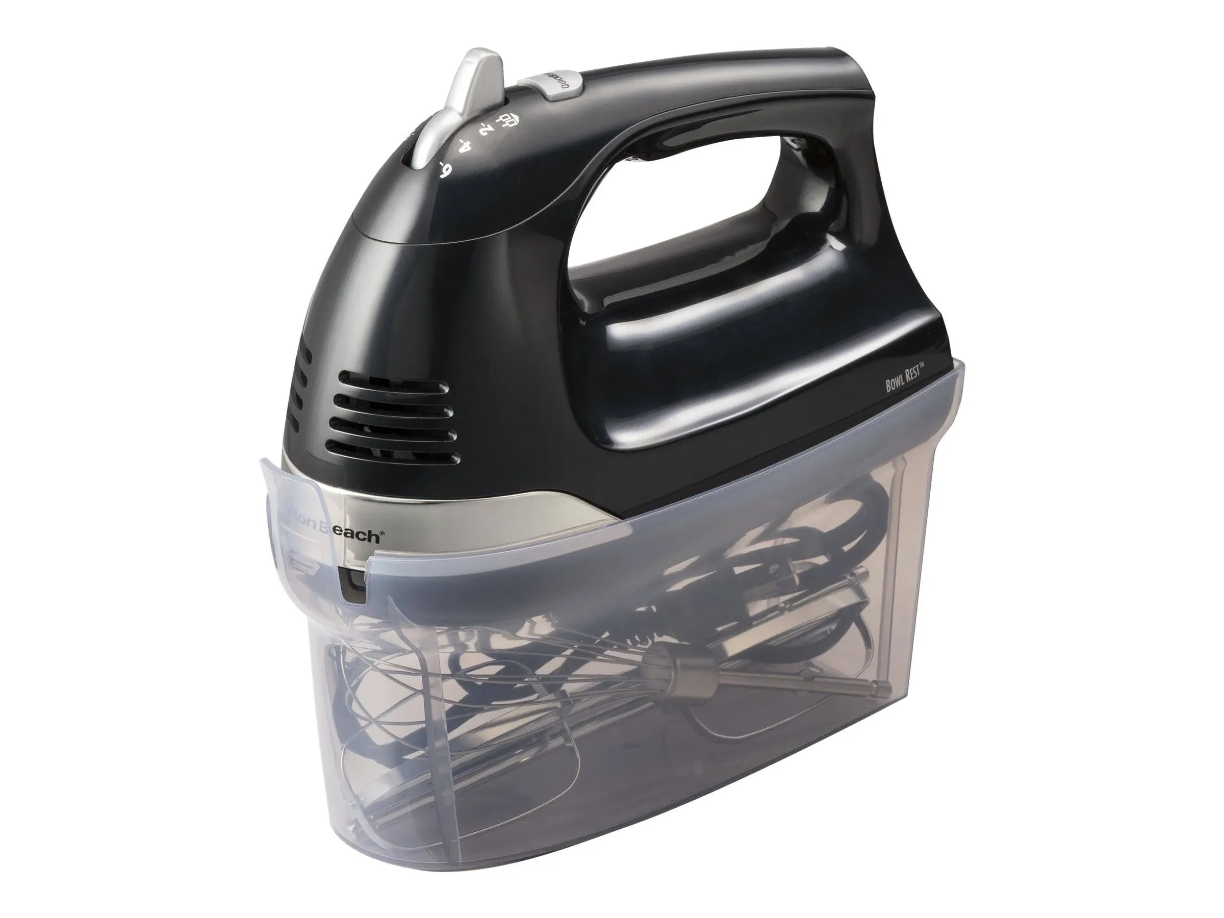 Hamilton Beach Hand Mixer with Snap-On Case - Black