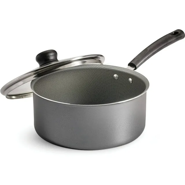 Tramontina PrimaWare 3 Quart Non-Stick Steel Gray Covered Sauce Pan,NEW