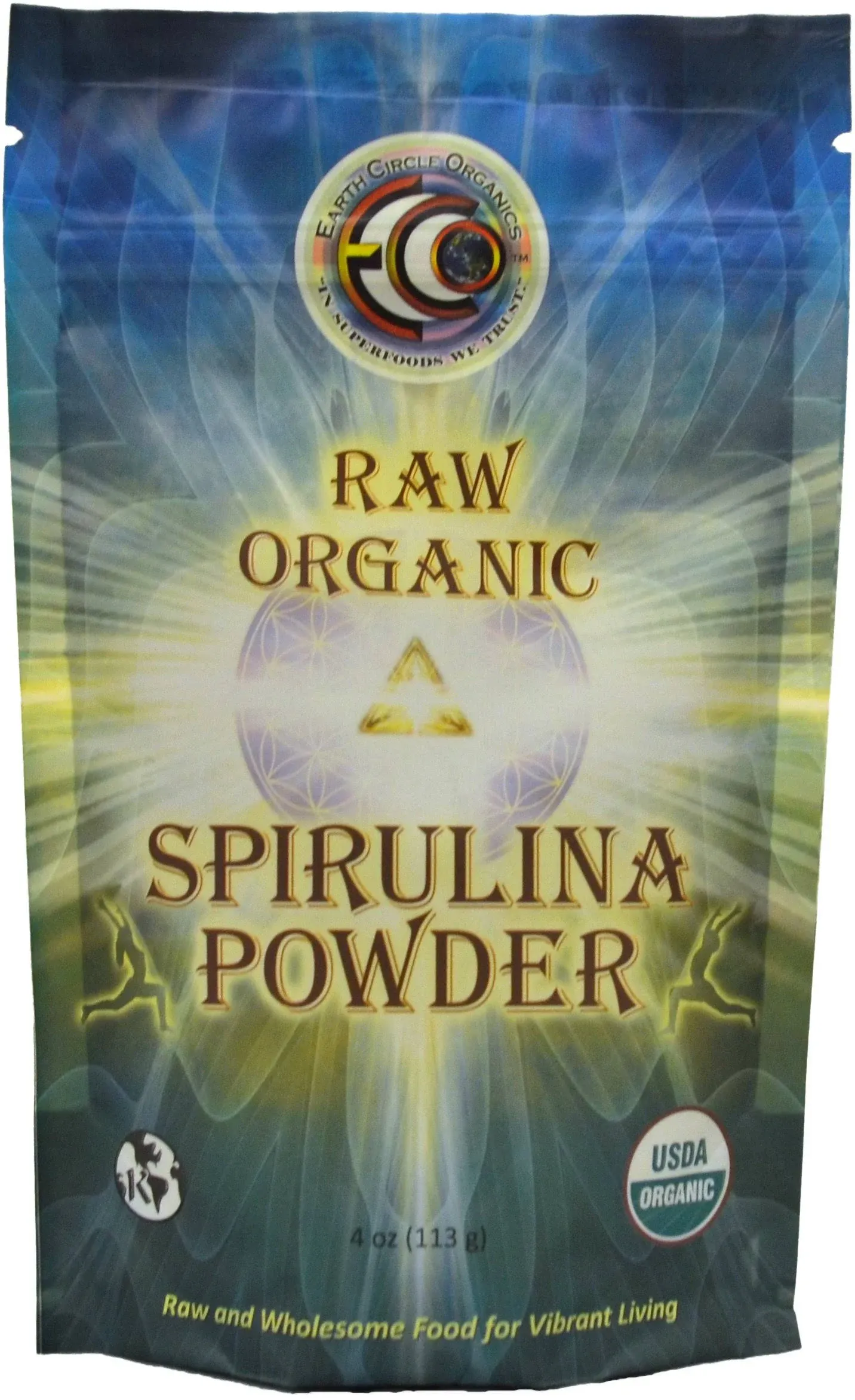 Earth Circle Organics Raw Organic Spirulina Powder - 4 oz pouch