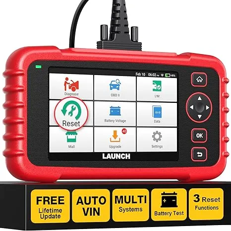 LAUNCH CRP123X Elite Lifetime Free Online Update scan Tool, SAS Calibration/Throttle Reset/Oil Reset OBD Scanner Diagnostic Tool, ABS SRS Transmission Car Scanner, Battery Test, Auto VIN