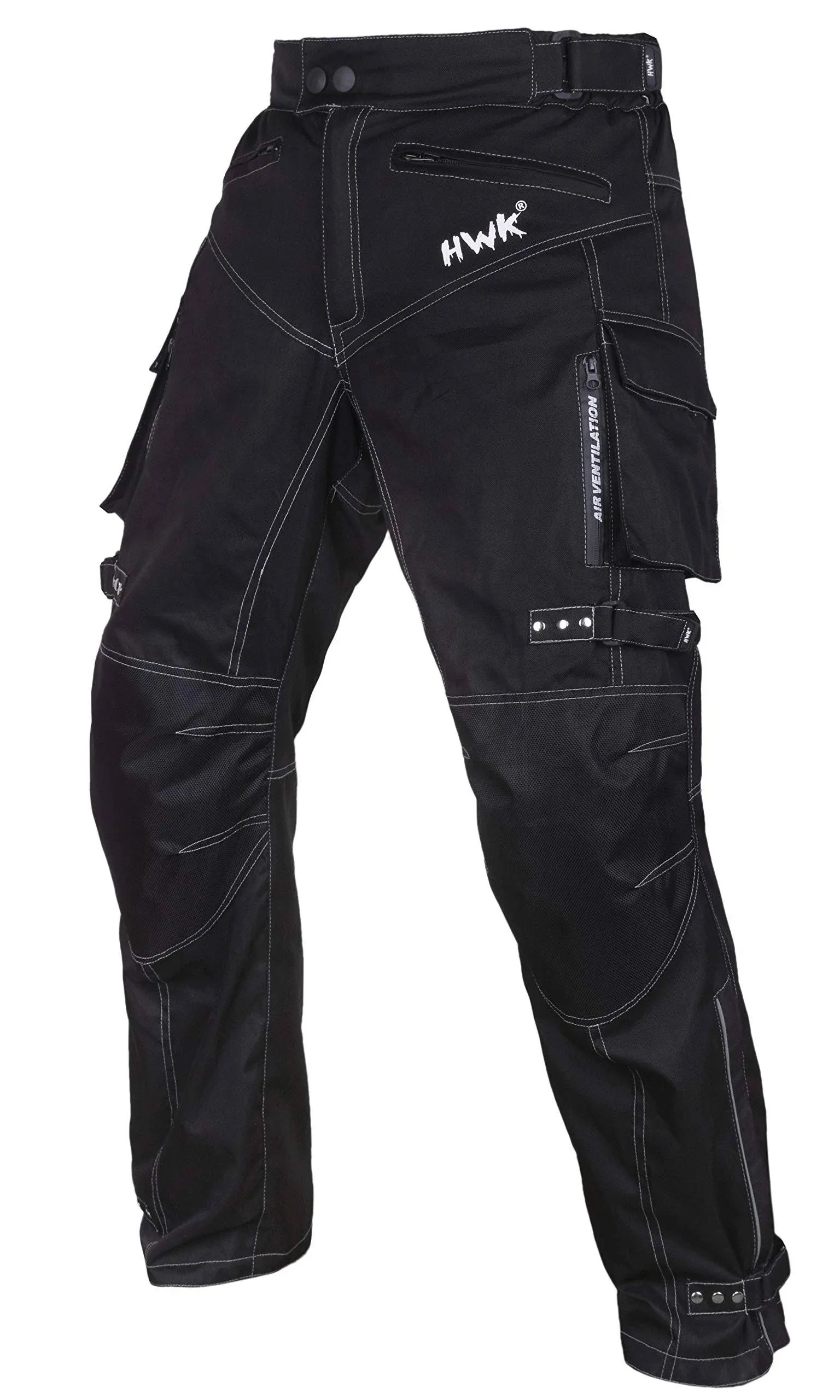 Motorcycle Pants for Men Dualsport Motocross Motorbike Pant Riding Overpants Enduro Adventure Touring Waterproof CE Armored All-Weather (Waist30''-32'' Inseam30'') Black