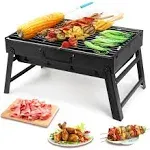 Large Foldable Camping BBQ Barbecue Charcoal Grill Stove Kabob Stainless Steel