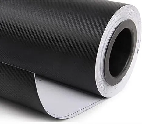 DIYAH 3D Black Carbon Fiber Film Twill Weave Vinyl Sheet Roll Wrap DIY Decals (120" X 60" / 10FT X 5FT)