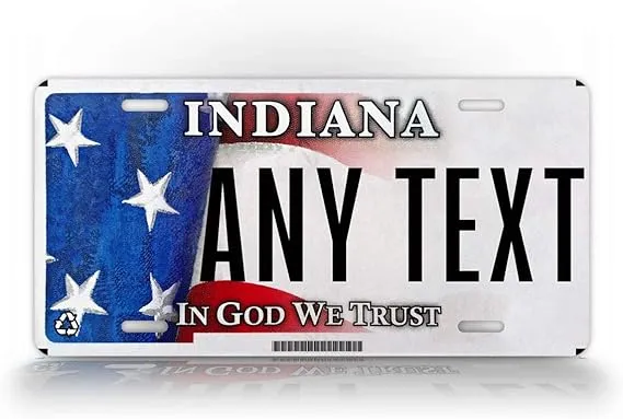 Signsandtagsonline Personalized Indiana God We Trust License Plate Any Text ...