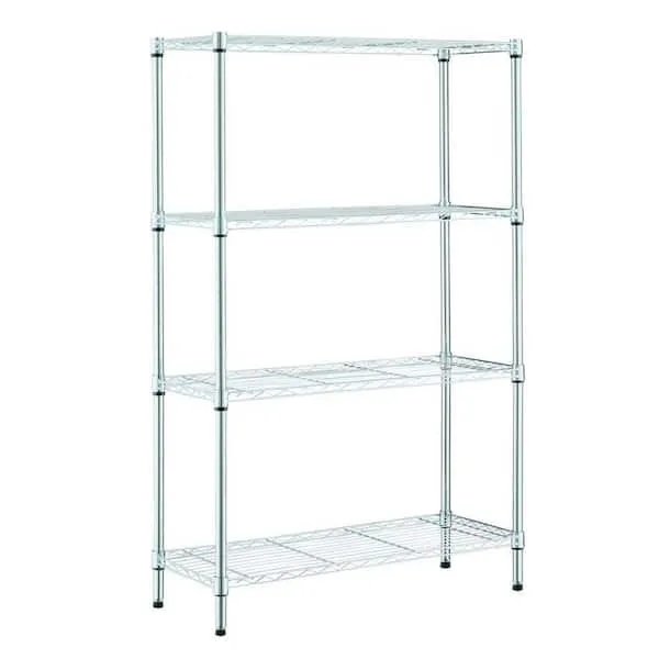 HDX 4-Tier Steel Wire Shelving Unit in Black