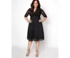 Women's Plus Size Mademoiselle Lace Dress In Onyx