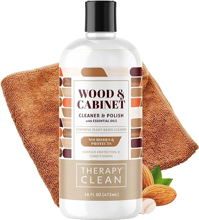 Therapy Furniture Polish & Wood Cleaner Kit 16 oz. Cabinet and Table Restorer