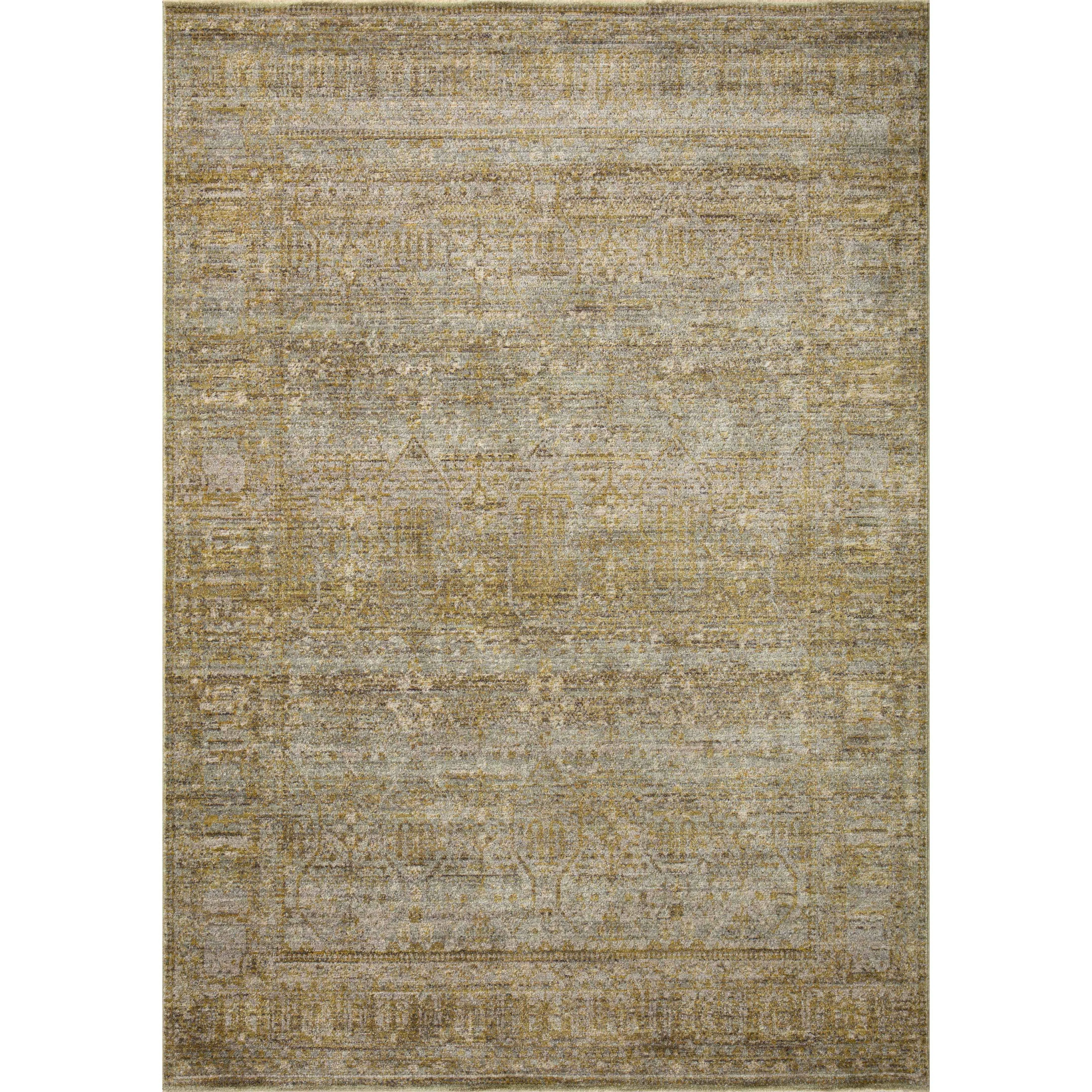 Jean Stoffer x Loloi Bradbury Dove / Gold BRU-02 Rug | Amethyst Home 18" x 18 ...