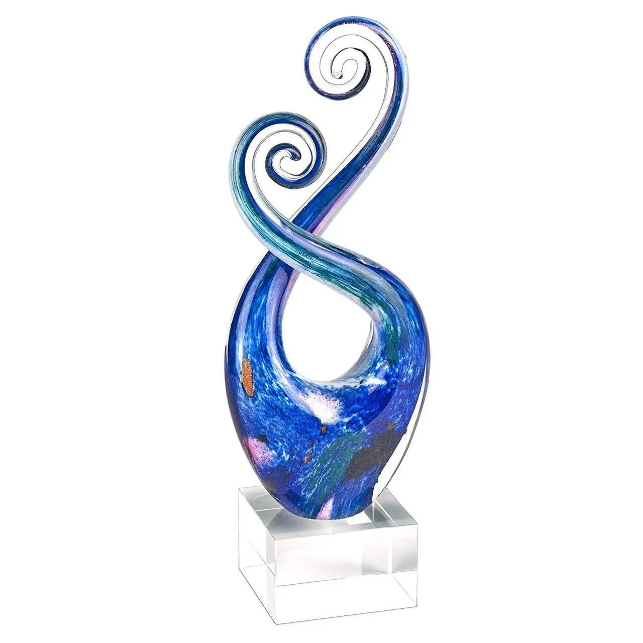 Badash Monet Murano Style Art Glass Swirl Centerpiece