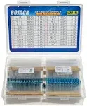 BOJACK 1000 Pcs 25 Values Resistor Kit 1 Ohm-1M Ohm with 5% 1/2W Carbon 1/2 W 