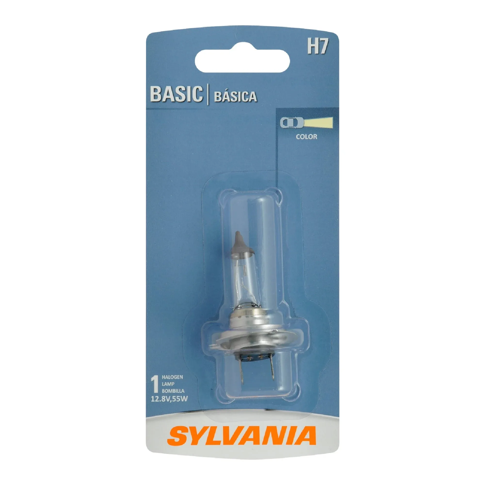 SYLVANIA - H7 Basic - Halogen Bulb for Headlight, Fog, Daytime Lights (1 Bulb)