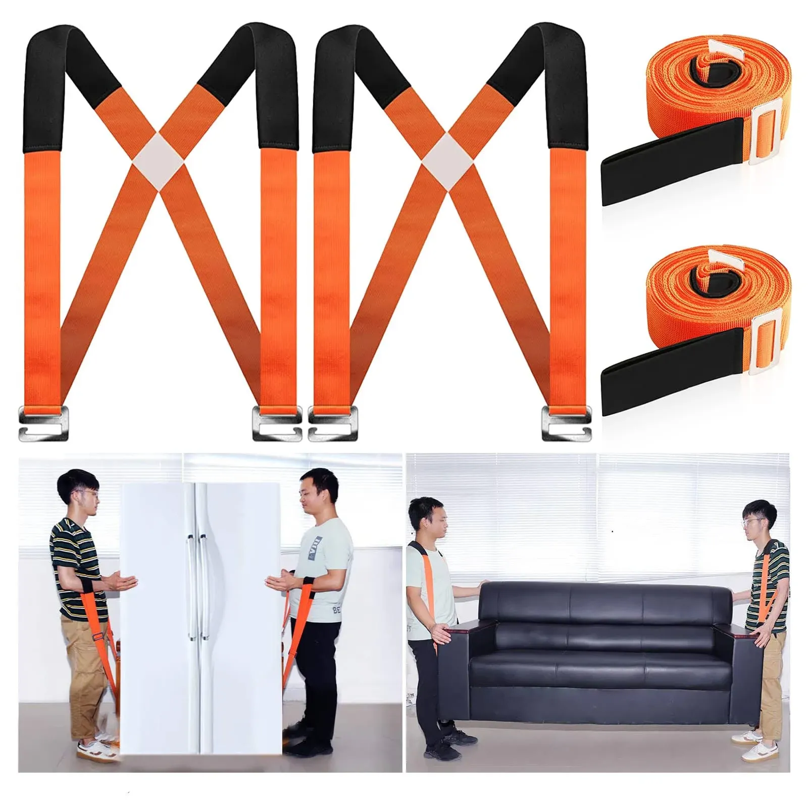 Moving Straps 2-Person Shoulder Lifting and Moving System for Appliances Furni