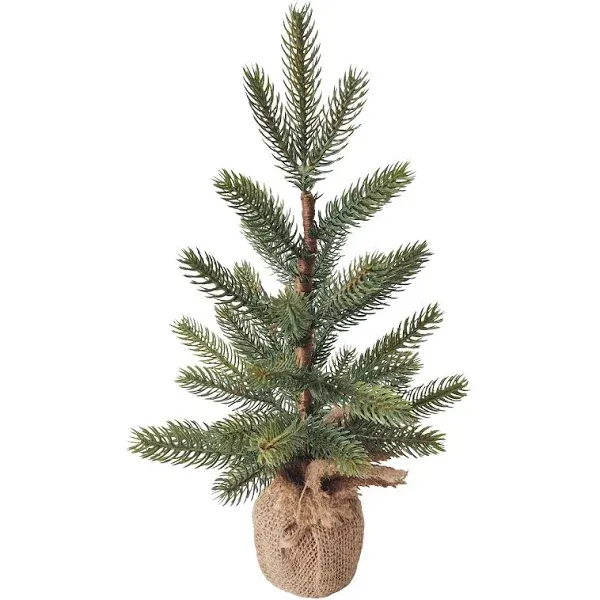 Northlight Artificial Pine Tree with Natural Jute Base Christmas Decoration - 14"