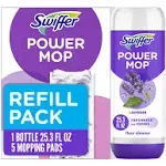 Swiffer PowerMop Cleaning Solution and Pads Refill Pack, Lavender,