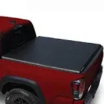 LEER ROLLITUP | Fits 2016-2023 Toyota Tacoma with 5’2" Bed with Track (Short Bed) | Soft Roll Up Truck Bed Tonneau Cover | 4R286 | Low-Profile, Easy 15-Minute Install - Fits Trail Edition (Black)