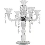 Allgala 5-Arm Crystal Candelabra Taper Candlestick Candle Holder …