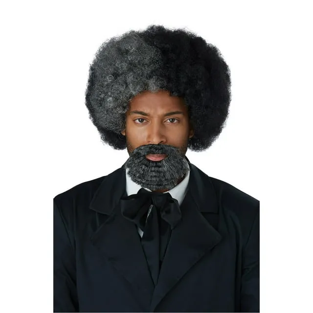 California Costumes Frederick Douglass Wig Goatee Black Halloween Costume Wig, for Adult