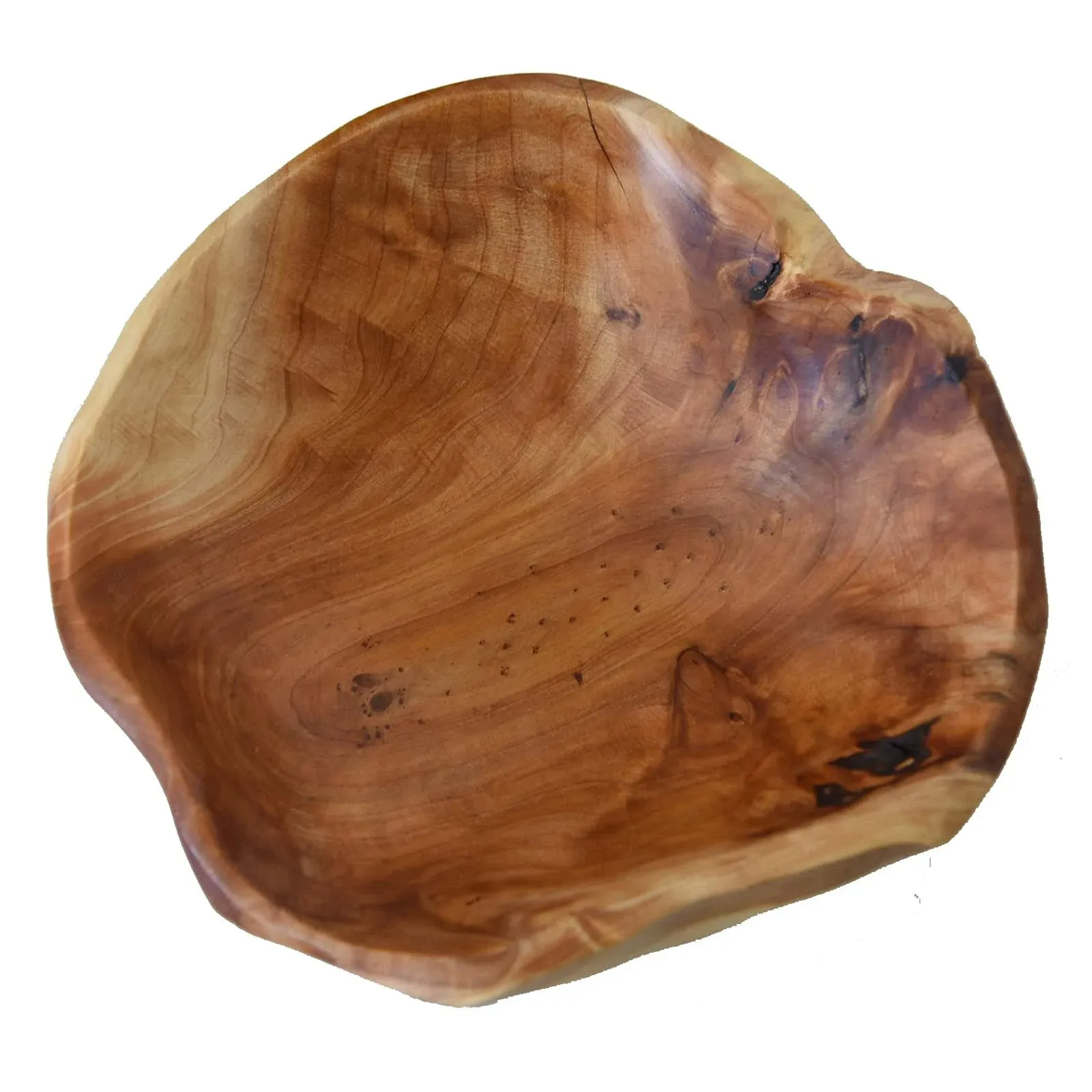 Creative Wood Bowl Root Carved Bowl Handmade Natural Real Wood Candy Serving Bowl (9"-10" )