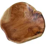 JFFLYIT Creative Wood Bowl Root Carved Bowl Handmade Natural Real Wood Candy Serving Bowl (9&quot;-10&quot;)