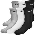 Nike Unisex Kids 6-Pack Crew Socks - Multi, 5-7