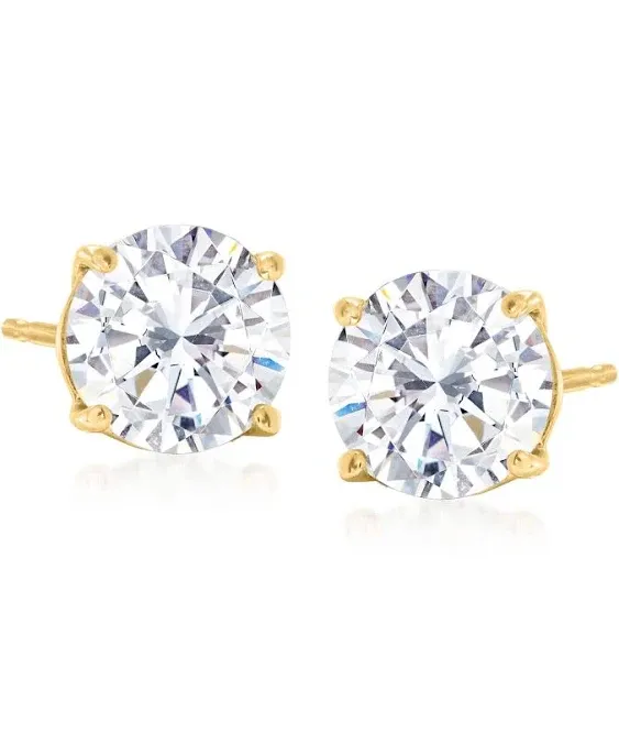 Ross-Simons 6.00 Ct. T.W. CZ Jewelry Set: 3 Pairs of Stud Earrings in 18kt Gold ...