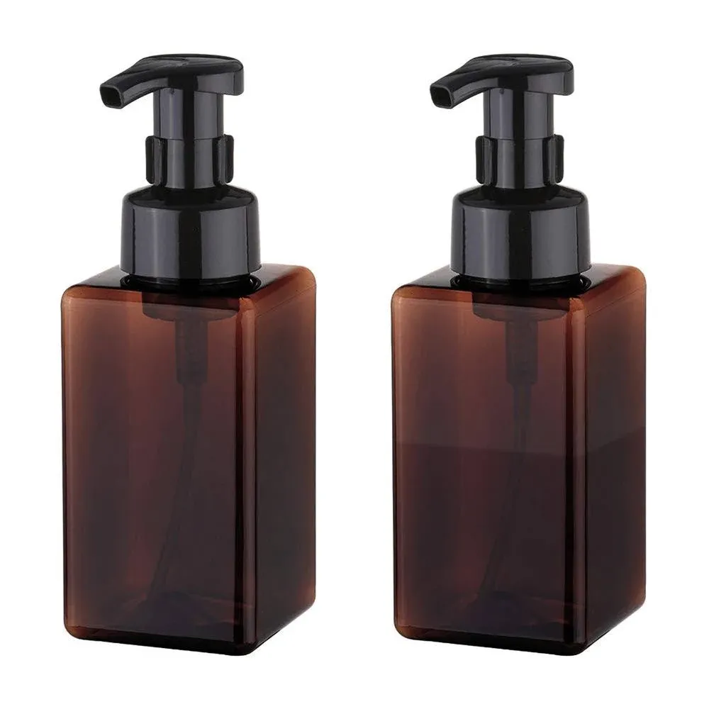 2pcs Foaming Soap Dispenser, 450ml (15oz) Refillable Pump Bottle, Empty Plastic Pump Bottle, * Soap Dispenser For Liquid Soap, Bathroom Accessories