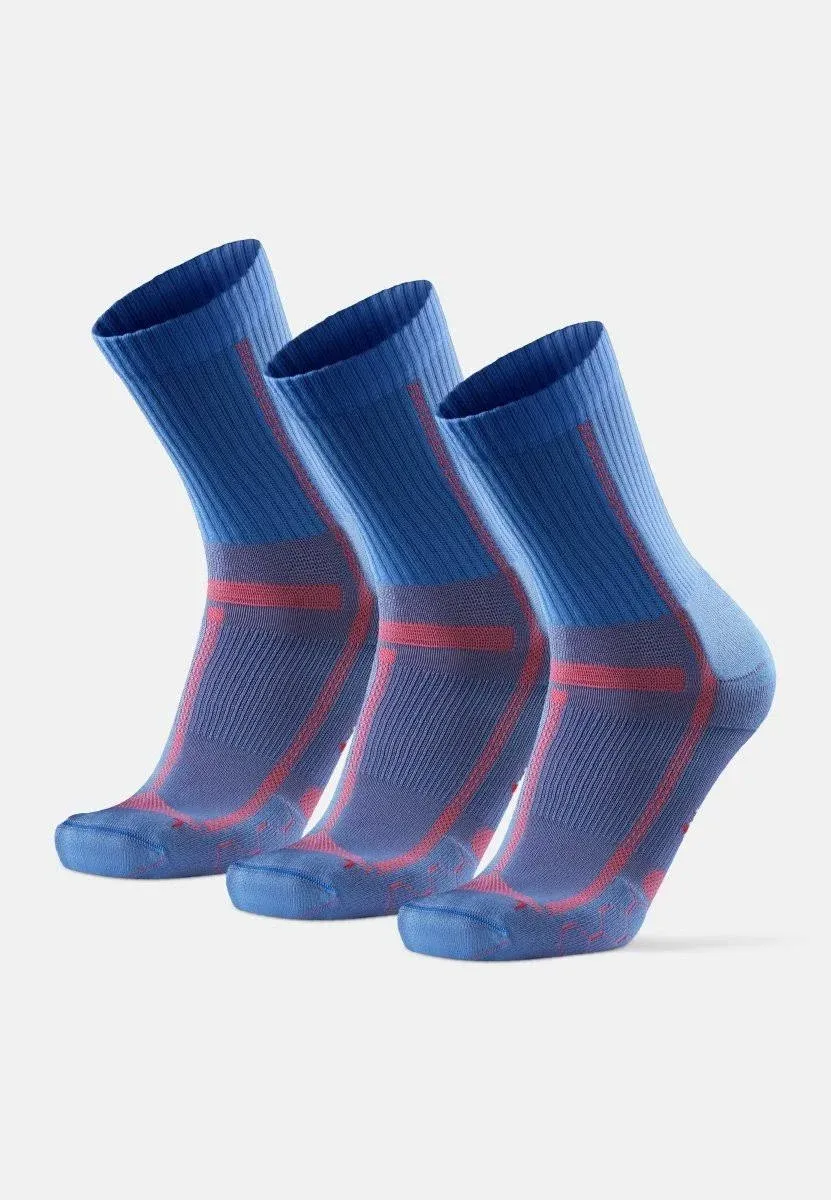 Long-Distance Crew Running Socks - Blue/Orange / 39-42 / 3-Pack