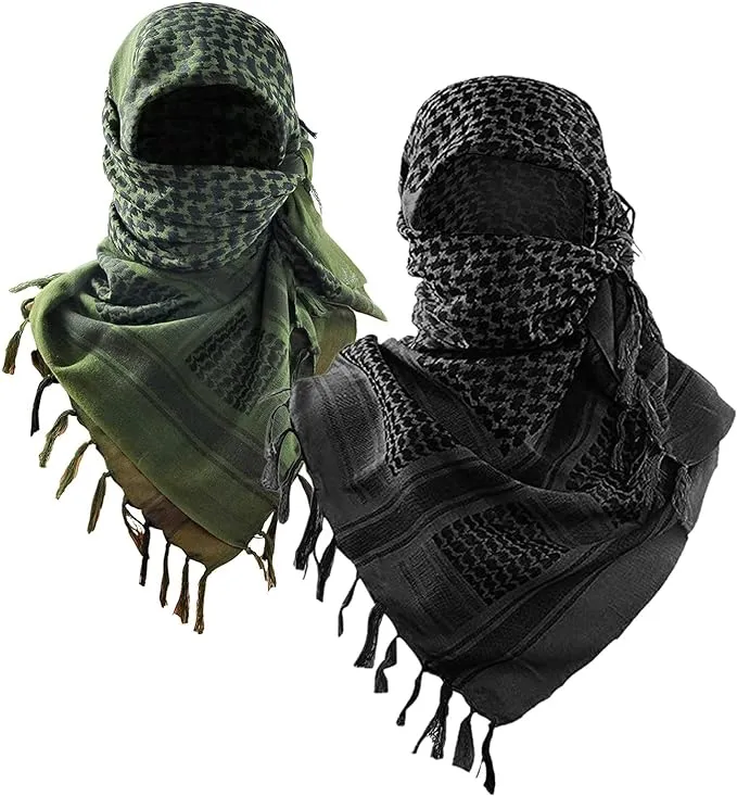 Luxns 100% Cotton Tactical Shemagh Scarf