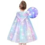  Princess Dresses Girls Costume Toys Light up Cape for Kids 