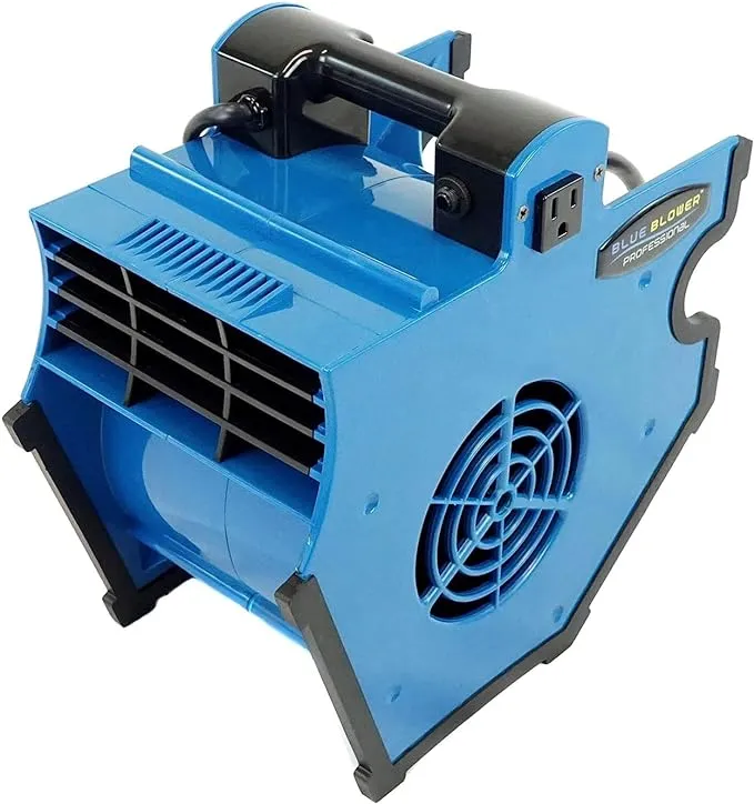 Blower Fan Built In Carry Handle Compact Portable Rust Resistant Plastic Indoor 