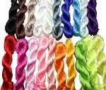 Wholesale Multi-colors 20 bundles 2.5mm Satin/Rattail Silk Cord for Necklace Bracelet Beading Cord GD20C75