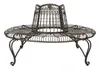 Ally Darling Wrought Iron Outdoor Tree Bench - Rustic Brown - Safavieh