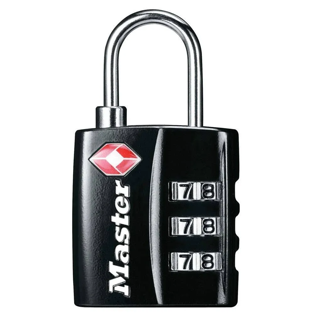 Master Lock Black TSA-Accepted Luggage Padlocks 4680DBLK