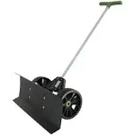 Easy Doze-It 36" SnoGrader T-Grip | Angled Flip-It Rolling Snow Plow Shovel for Driveway, Sidewalk Snow Removal | Heavy Duty Snow Plow Pusher Shovel on Wheels | Made in USA by Vertex | Model EX950.36