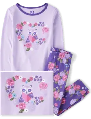 The Children's Place Girls Long Sleeve Top and Pants Snug Fit 100% Cotton 2 Piece ...