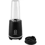 Black Single-Serve Blender with 1 Travel Lid, 16 oz, New