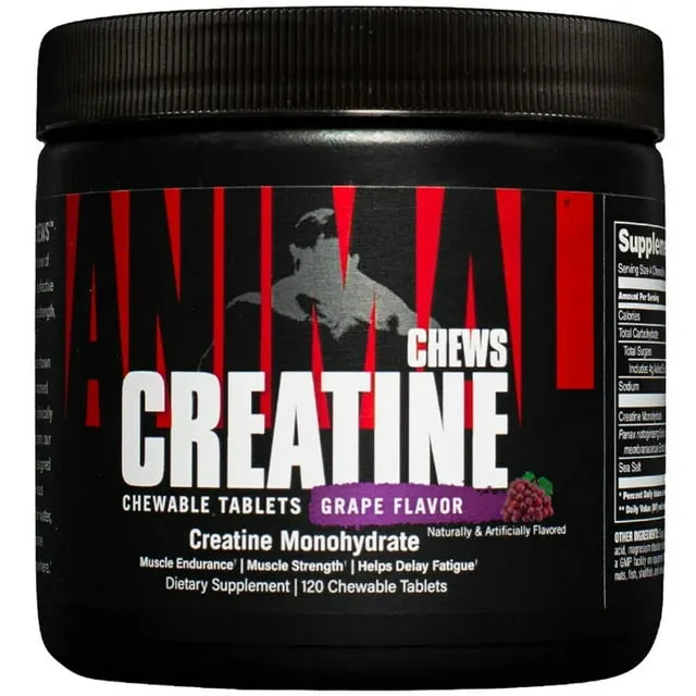 Animal Creatine Chews 120 Tablets, Grape