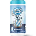 Streak-Free Glass Cleaning Wipes - 60 Count