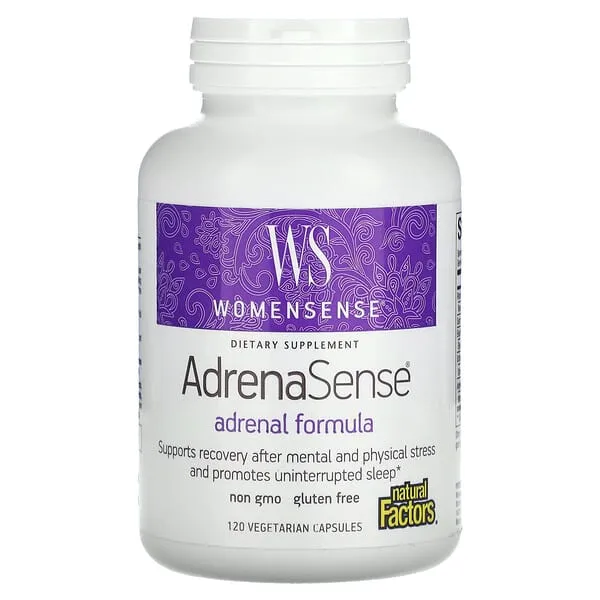 Natural Factors,Womensense,Adrenasense,Surrenale Formula,120 Vegetariani