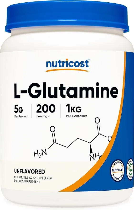 Nutricost L-Glutamine Powder 1 KG - Unflavored, Non-GMO, Gluten Free