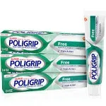 Super Poligrip Denture and Partials Adhesive Cream, 2.4 oz, 3 Pack, for Adults